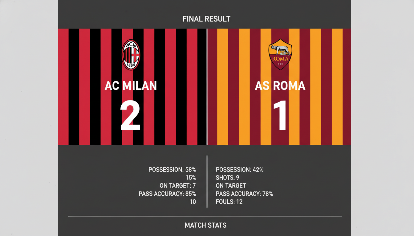 Kết quả trận đấu Kết quả AC Milan vs AS Roma