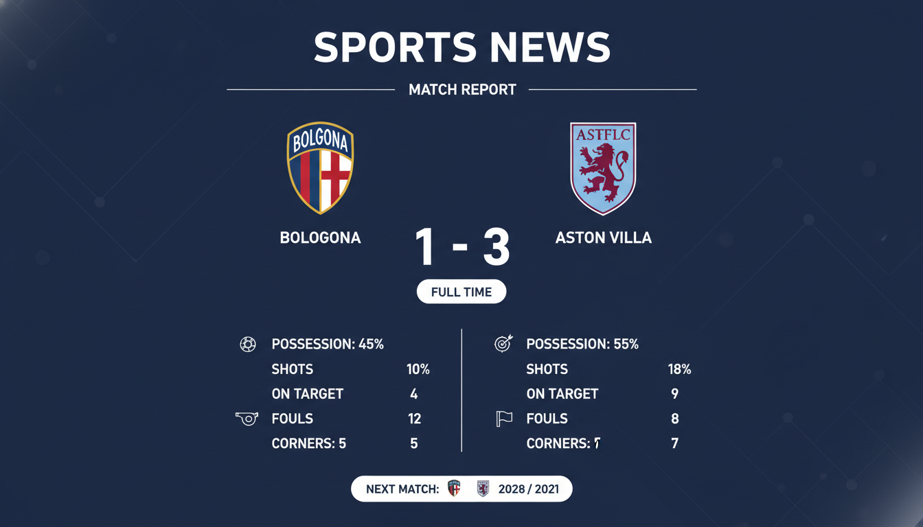 Kết quả trận đấu Kết quả Bologna vs Aston Villa